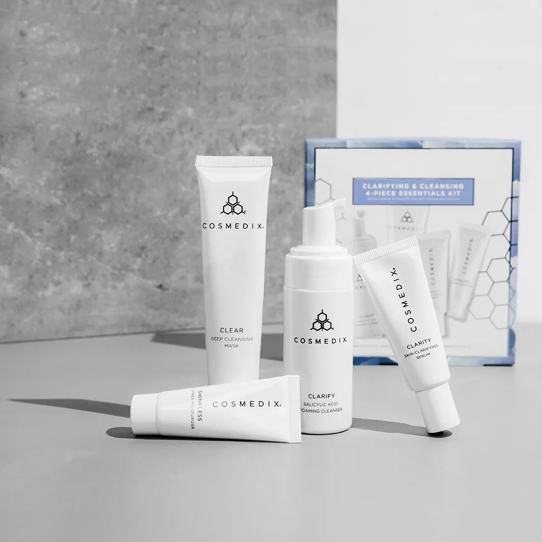 Clarifying and Cleansing 4-Piece Essential Kit - CosMedix Travel Kits Cosmedix 