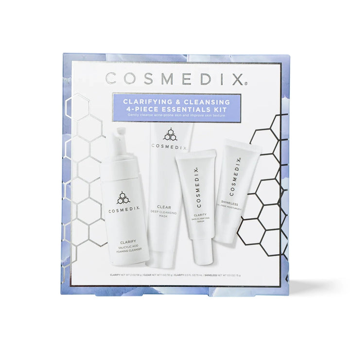 Clarifying and Cleansing 4-Piece Essential Kit - CosMedix Travel Kits Cosmedix 