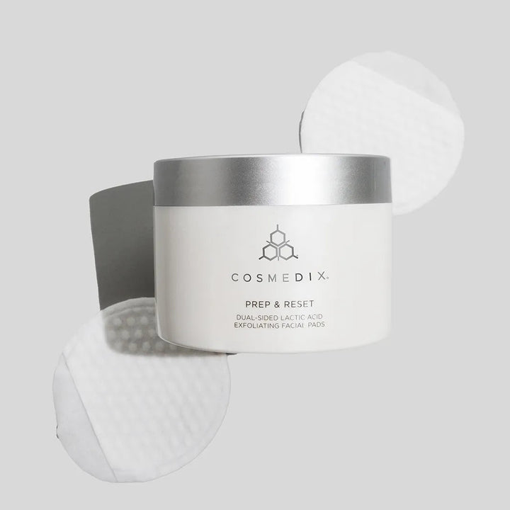 Prep & Reset - Dual-sided Lactic Acid Exfoliating x25 Facial Pads - CosMedix Mask Cosmedix 