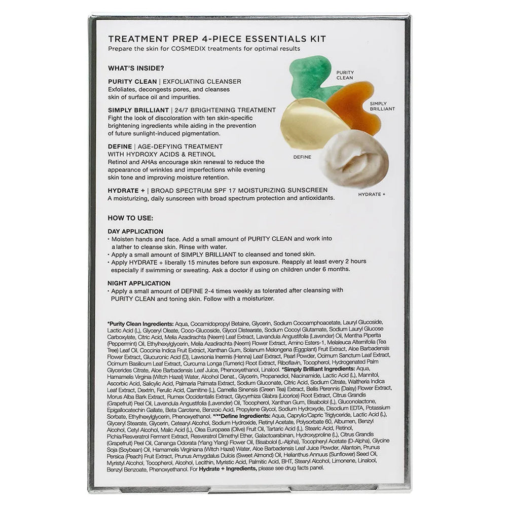 Treatment Prep 4-Piece Essential Kit - CosMedix Travel Kits Cosmedix 